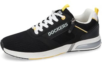 Dockers by Gerli Herren Low-Top Sneaker, Männer Halbschuhe,Freizeitschuhe,Laufschuhe,schnürschuhe,schnürer,Business,schwarz,48 EU
