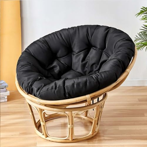 Genérico Papasan Cojín para Sillón Colgante Cojín Silla Exterior Redondo Sillón para Terraza Césped Silla Colgante Sillón de Jardín Sillón Giratorio Sillón de Cesta Silla Balcón,J,100x100cm