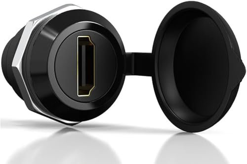 Greluma 1 pièce Connecteur de coupleur de Montage sur Panneau HDMI, connecteur d'affichage HDMI 2.0 Femelle vers Femelle prenant en Charge la résolution 4K pour Moniteur TV projecteur