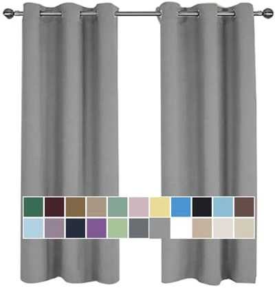 CHENG Dicke VorhäNge, Schallschutz Vorhang, Verdunkelnd Thermo Schalldämmend, für Schlafzimmer Kinderzimmer Wohnzimmer, 120x200cm(HöhexBreite), Hellgrau, 2er Set