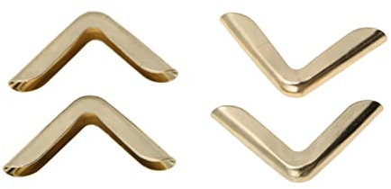 Phefop Vintage-Eckenschutz, Notebook-Schutz, Buch-Eckenschutz, Montageecken, Eckenschutz für Bibliothek, Bücher, Ordner, Dateien, Zuhause (C103 Messingfarbe)