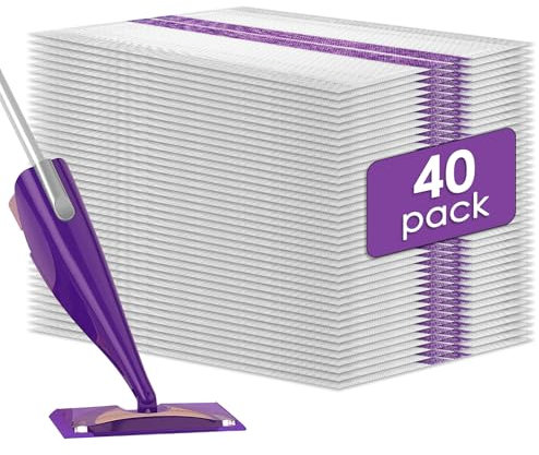 (40 Stück) WetJet Einweg Wischpad Nachfüllungen für Swiffer WetJet, Sprühreinigungs-Ersatzpads, Multi-Oberflächen-Mopp-Pad-Nachfüllungen, 40 teilige Ersatzpackung Wischpads