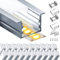 LASLUX LED Aluminium Profil 20 x 2m(40m) Aluminium Einbauprofil für LED Streifen bis 15 mm Breite mit milchweißer PC Abdeckung und Zubehörset(SP25)