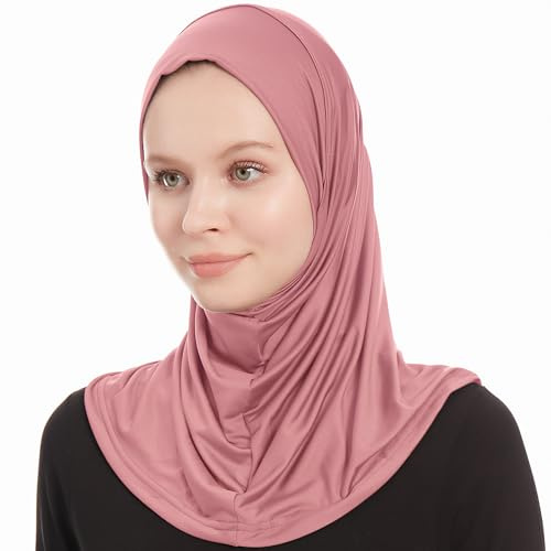 Amira Hijab Kopftuch Damen. Soft Pink Instant Ready To Wear Schal Frauen