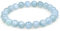 Gemstone Bracelet for Unisex - Stretch Beaded Bracelet - Healing Stone Jewelry - Lucky Charm Bracelet - Yoga Meditation Bracelet - precious stone bracelet Gift - 8mm (Aquamarine)