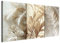 murando - Wandbilder Set 3 tlg Wanddeko Collage 3er 120x60 cm (je 40x60 cm) – Leinwandbild für Wohnzimmer und Schlafzimmer - Blattkomposition - Beige und weiße Palmblätter b-H-10167-b-a