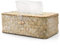 Dekorativer Gewebter Kosmetiktuchbox, 23x13x9cm Taschentücher Box, Dekorativer Gewebter Papierhalter, Taschentuchspender, Tücherbox, Kosmetiktücher Box, für Restaurant Auto Büro, Braun Beige