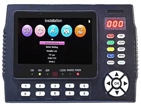 Satfinder, HD+AHD DVB-S2 DVB-T/T2 DVB-C Combotest CCTV-Kamera DVB-T/T2 DVB-C Combosatellite Finder Meter Pk St-5150 258HD,zum Aufstellen einer Satellitenschüssel(KPT-258ST)