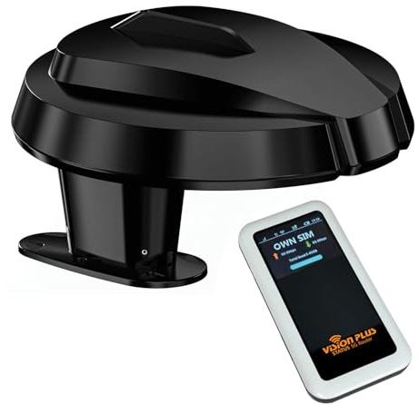 Vision Plus Status 270 Wi-Fi Antenna with 5G Router for Caravan, Campervan & Motorhome - Black