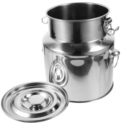 Holibanna Conteneur de Stockage Multifonction Acier Inoxydable Récipient Hermétique pour Farine Grains pour Cuisine Transport Rangement Alimentaire