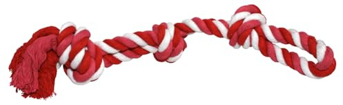 Durable Cotton Rope Tug Toy for Dogs – Twin Loop Design, Strong Chew Toy for Aggressive Chewers, Interactive Tug-of-War Fun, Teeth Cleaning, Safe Natural Material, Puppy Training & Active Play