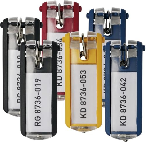 Durable® Schlüsselanhänger KEY CLIP - DAS ORIGINAL - mit Beschriftungsfeld & Schlüsselring - Schlüssel-Anhänger zum Beschriften für Auto, Büro & Haus - Key Holder mit Easy Clips schnell & einfach