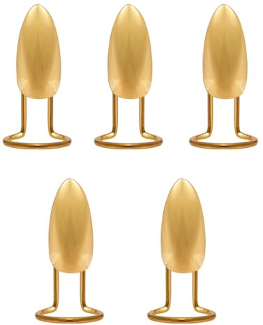 HDOYTXXM Set Von 5 Mechanisch Inspirierten Verstellbaren Nägeln Ringe Für Modaufnahmen Bequemer Kupfertradierbarer Maniküre Accessoire Trendy Wearable Nails