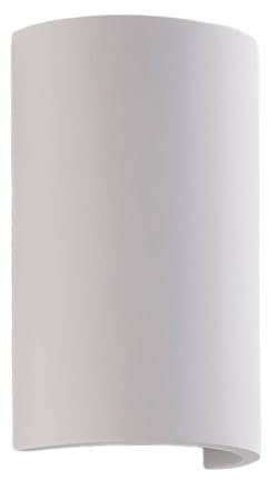Lindby LED Wandleuchte, Wandlampe Innen Jenke (Modern) in Weiß aus Gips/Ton (2 flammig) - Wandstrahler Wandbeleuchtung Schlafzimmer/Wohnzimmer Licht nach oben & unten Wohnzimmerleuchte