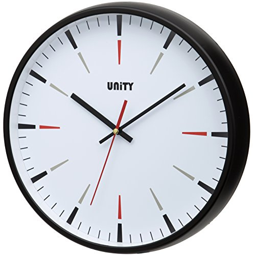 Unity Wall Clock, Gibson, Black, Silent Sweep, 32cm / 12.5-Inch