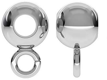 My-Bead Porta Ciondolo Ø 3.3mm Argento 925 Senza Nichel collane Gancio per Pendente Perla Tondo Ø 5mm