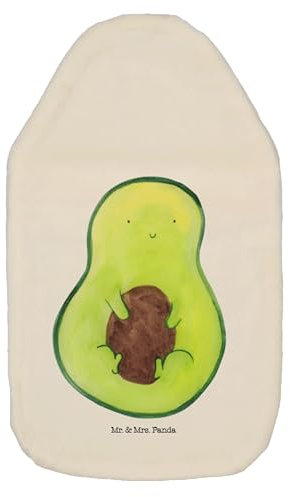 Mr. & Mrs. Panda Wärmflasche Avocado Kern - Geschenk, Pflanze, Körnerkissen, Bettflasche, Veggie, Vegan, Frucht, Gesund, Kinderwärmflasche,