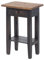 DESIGN DELIGHTS Rustikaler Vintage Telefontisch PLANTA | 52x34cm (HxB), Mahagoni Massivholz | Blumenhocker, Flurtisch, Beistelltisch, Nachtschrank mit Schublade | Farbe: 04 schwarz-Natur