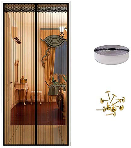 Zanzariera Magnetica Finestra Zanzariera Elettrica Tenda Anti Zanzare per Porte di Soggiorno Camera da Letto Casa - Nero 150x210cm(59x83inch)