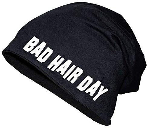 Spaß Kostet Long Beanie Mütze Bad Hair Day Größe XS-XXL