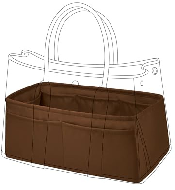 DGAZ Handtaschen Organizer Einsatz, Seide Innentasche für Hermes Garden Party 30/36 Taschen, Leicht Organizer Innentaschen (Gold, GP30)