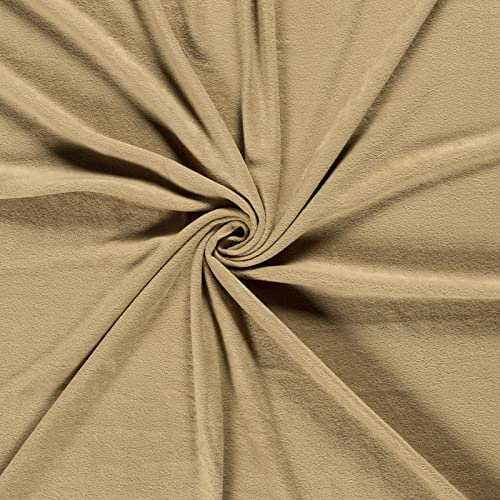 Fleecestoff Vliesstoff Fleece Stoff 50 Farben Zuschnitt ab 0,5m Meterware am Stück, Farbe:beige