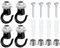 PATIKIL 39mmx23mm Ceiling Hook, 4 Pack Screw Hooks Light Fixtures Accessory for Hanging Plants, Crystal Chandeliers, Candle Chandeliers, Bar Lights, Lanterns, Black