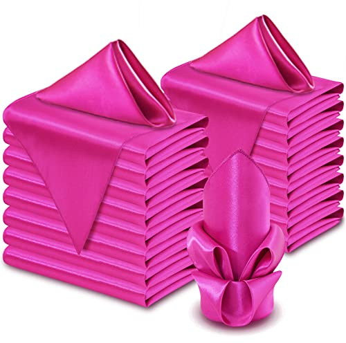 Aormenzy Satin-Servietten, 43,2 x 43,2 cm, seidige Servietten, Party-Stoffservietten, quadratische Satin-Servietten, Esstischservietten, weiche Stoffservietten für Hochzeit, Bankett, Party-Dekoration