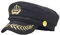 Pinsway Klassischer Kapitänsmütze mit bestickter Königskrone, Newsboy Cap Chauffeur Hüte, Boot Yacht Hut Nautisch 1. Kreuzfahrt Kostüm (Schwarz)