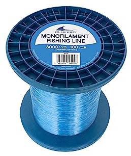 BLUEWING Monofile Angelschnur, Durchmesser 0,9 mm, 45,4 kg, 3000 m, unsichtbar, dünner Durchmesser, Blau