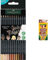 Faber-Castell 116414 - Buntstifte hautfarben Black Edition, 12er Kartonetui, bruchsicher, dreikant & Crayola Colours of the World Buntstifte Hautfarbe, Malstifte Set für Kinder in 24 Farbtönen