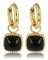 Gold-Ohrringe mit Onyx-Edelstein - 10mm- Ohrringe mit Edelsteinen - Mehrere Farben und GröBe - Echter Edelstein - Bleibt Schön und Kein Irritation