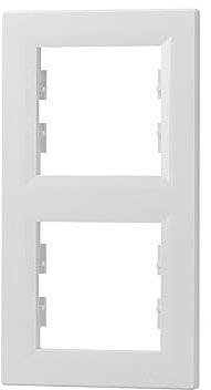 Schneider Electric Asfora Rahmen für Steckdose und Schalter, 2-fach, vertikal, weiss, Artikelnummer EPH5810221D