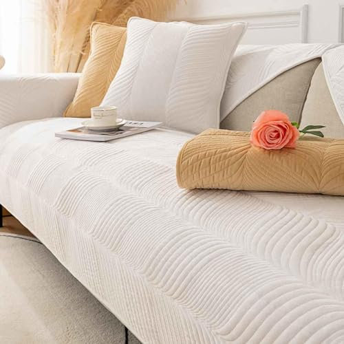 YSZBD Sofa Überzug L/u Form Sofabezug 3/2/4/1 Sitzer Sofaschoner rutschfest Ecksofa Bezug Sofahusse Hund Katze Überwurf Hundedecke Waschbar Jahreszeiten Universal,Beige-70x150cm