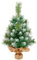 himaly 60 cm/2ft Künstlicher Tisch Mini Weihnachtsbaum mit Schneeflocken Dekoration, 2 Arten Kiefernblätter 65 Spitzen, Leinen-Baumwolle und Zementbasis für Weihnachtsdekorationen