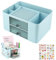 OFFCUP Schreibtisch Organizer, 5 Fächer Plastik Büro Organizer mit 2 Schublade, Multifunktionaler Stifthalter Organizer, Stiftehalter Schreibtisch Tisch Organizer für Bürobedarf Schreibwaren(Blau)