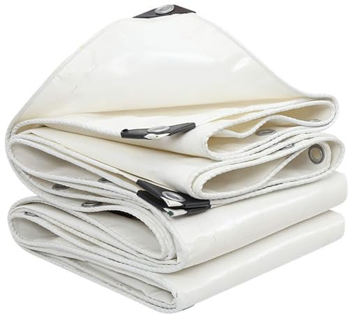 HUHJYUGE Bâche de Protection en PVC 4x5m, Bâche Imperméable Extérieur, Revêtue des Deux Côtés avec Oeillets en Aluminium Couverture Étanche, pour Toiture, Camion, Pergola