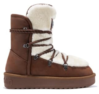 D.Franklin Stivali Australiani da Donna Nordic Trk Fur in Cammello - Stivali da Donna - Moda Casual - Taglia (40) - Modello nordic-trk