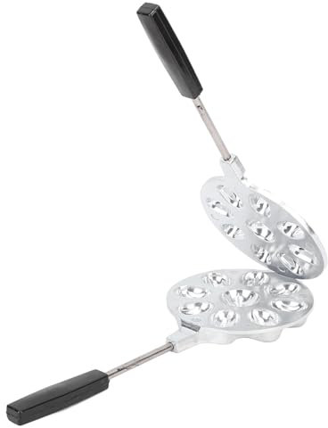 2 Moldes para Galletas de Nuez, Molde para Hornear de Acero Inoxidable, Molde para Gofres de Nueces, Bandeja para Hornear, Olla para Panqueques Específica de Gas, Máquina para