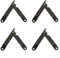 Bisagras de soporte de hierro estilo vintage, juego de 4, para cajas y baúles de madera (bronce)