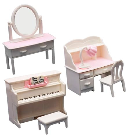 VICASKY 1satz Miniatur Möbel Für Deko Mit Klavier Und Tisch Für Kreative Projekte Langlebig Und Vielseitig Einsetzbar