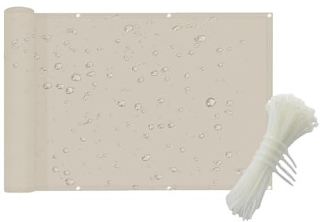 Mbiyhgta Pare-Soleil de Porche – Protection UV Contre – Brise-Vue résistant aux intempéries et imperméable avec œillets en Aluminium – Brise-Vue pour Jardin, terrasse, Balcon, clôture, 400 x