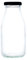 250ml Glass Milk Bottle & Lid for Raw Milk Juice Small Milkshake Wedding Favours (43mm Neck) (Black Lid, Pack of 36)