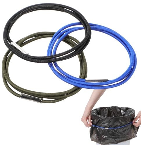 4 Pack Trash Can Bands Trash Bag Holder Trash Can Rubber Bands for 13 to 30 Gallon Garbage Cans Trash Bag Clips Elastic Bands Garbage Bin Elastic Strap for Home Office