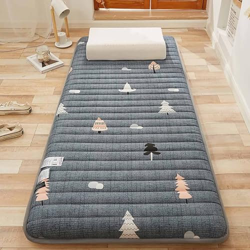 LXBche Tatami Matratze dick, weiche Aloe Baumwolle Student, Faltbare Matratze ganz, japanische Boden Futon Matratze, Baumwolle Füllung Futon Matratze für Gäste Schlafkissen(1.2X2.0m)
