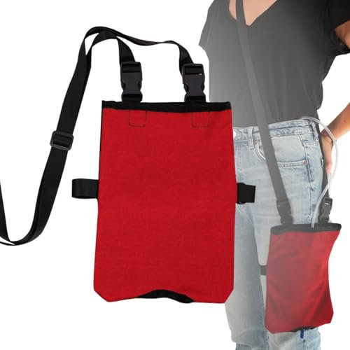 Eopono Elastischer und vielseitiger Beinbeutelhalter – universeller, tragbarer und diskreter Urinbeutel (Rot)