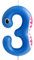 Yiran Hai Geburtstagskerzen Zahlen 3,Blau Hai Kerze,Shark Party Kerzen Geburtstag,Tortendeko Geburtstag, für Jungen Kinder Geburtstagskerzen Unterwasserwelt Piraten Themenparty Deko