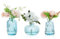 Ezvsevuo 3 Mini Jarrones, Jarrón Cristal Mini Floreros Pequeños Decorativos, Jarrones para Decoración de Mesa de Boda, Mini Jarrones de Mesa Decorativos Modernos, Floreros Decorativos Modernos