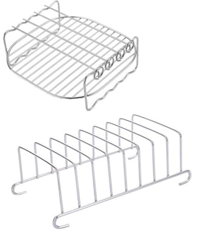 OKUMEYR Kit D'accessoires Pour Friteuse À Air Avec Grille En Acier Inoxydable Grille À Antiadhésive