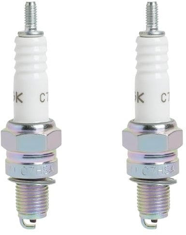 EuAcesry 2pcs Candela di Accensione, Candela di Accensione Sostituire per NGK CR7HSA/C7HS, Sostituzione della Candela di Alta qualità, Adatto a Vari Motori a Benzina per Piccole Motociclette